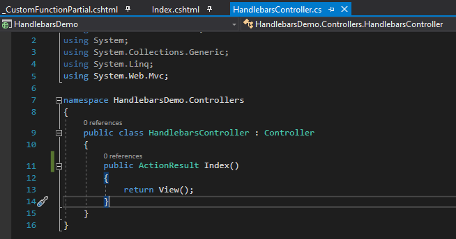 This is the controller code.